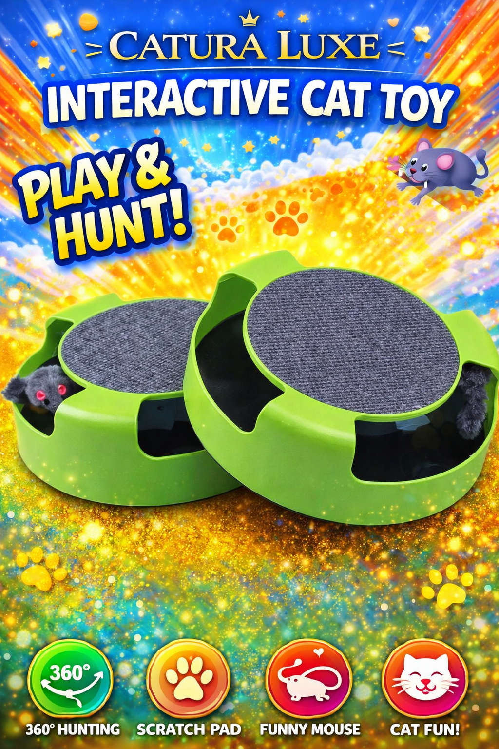 SpinChase⢠Interactive Cat Puzzle Toy