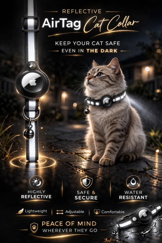 Reflective AirTag Cat Collar