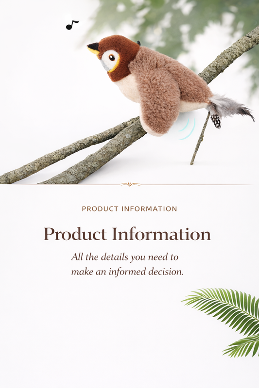 Flapping Bird Cat Toy with Realistic Chirping