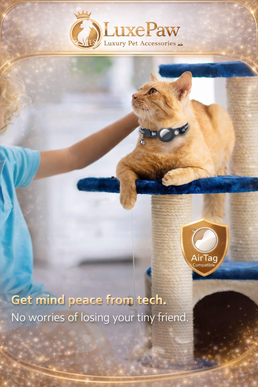 Reflective AirTag Cat Collar